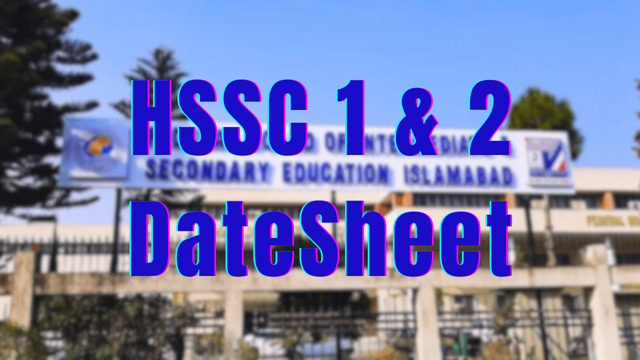 Date Sheet for FBISE HSSC 1 & 2 Exams 2024 PHEONIXPRO NEWS