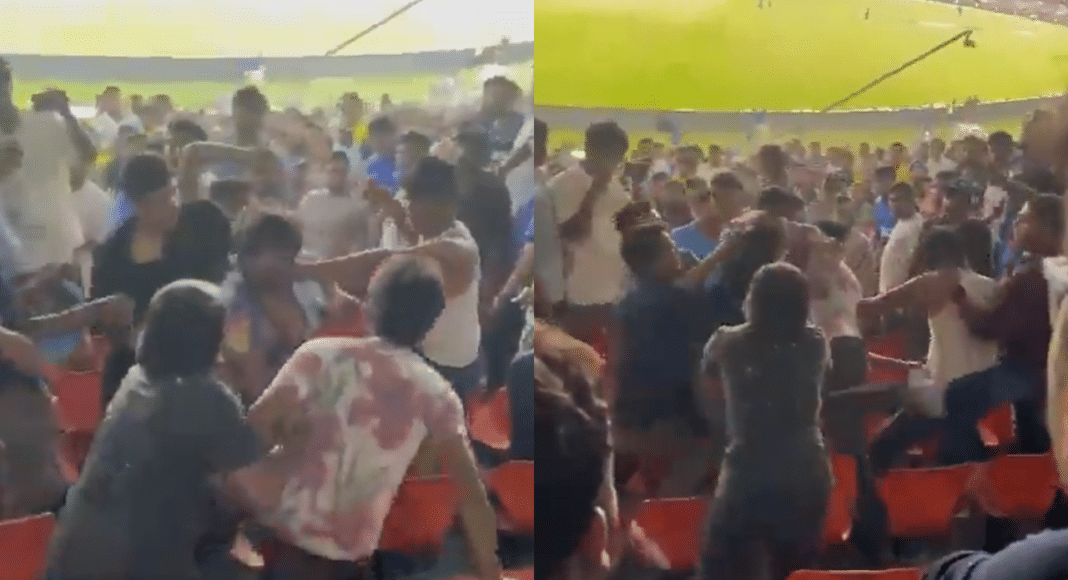 Gujarat Titans vs Mumbai Indians Fan Fight Erupts at Ahmedabad Stadium