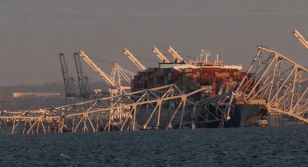 Major Baltimore Bridge Destroyed After Ship Collision Investigation Underway